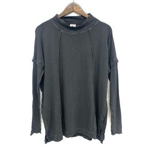 Hello Nite | Gray Long Sleeve Mock Tunic